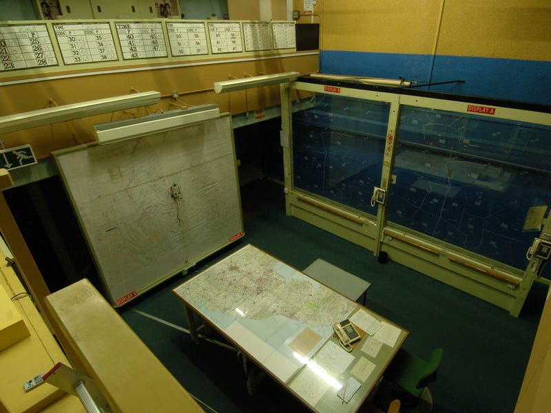The control room inside the York Cold War Bunker, which closed in 1992 and is now a visitor attraction
