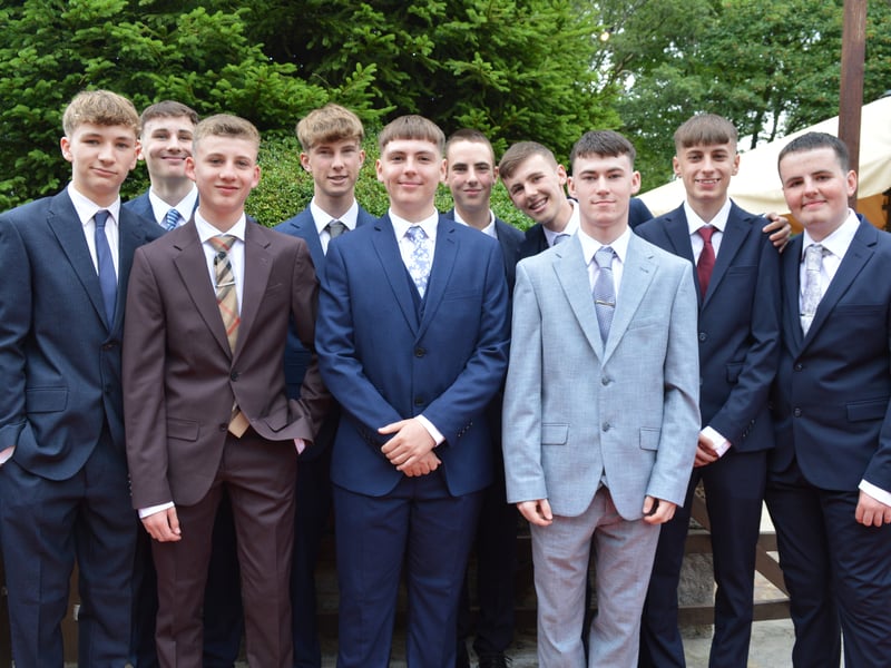 A whole gang of well dressed lads