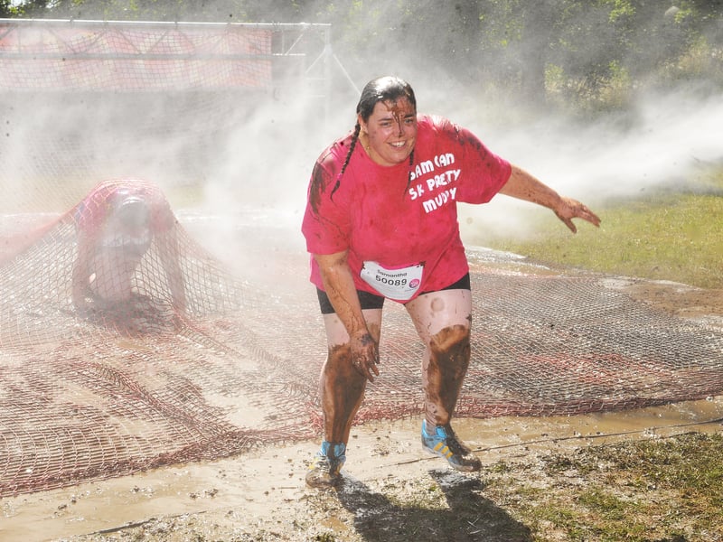 Samantha in the Pretty Muddy race.