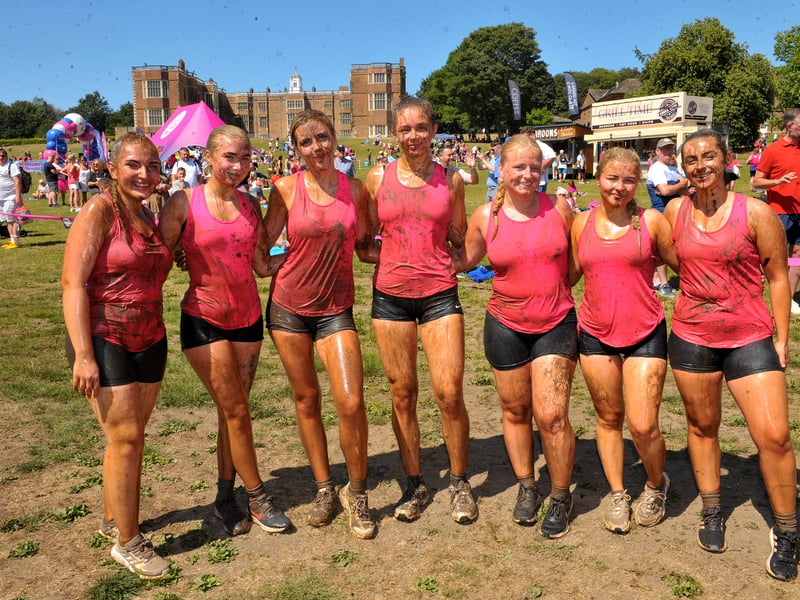 Jane's Joggers all covered in mud.