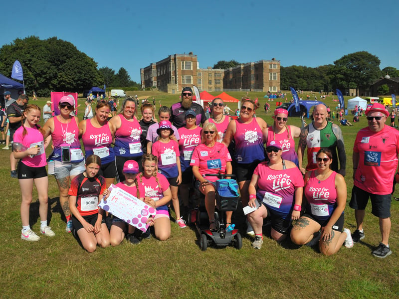 Team Sprinkler, from Farnley Falcons RL club, running for player and parent Hollie Brown who has breast cancer.