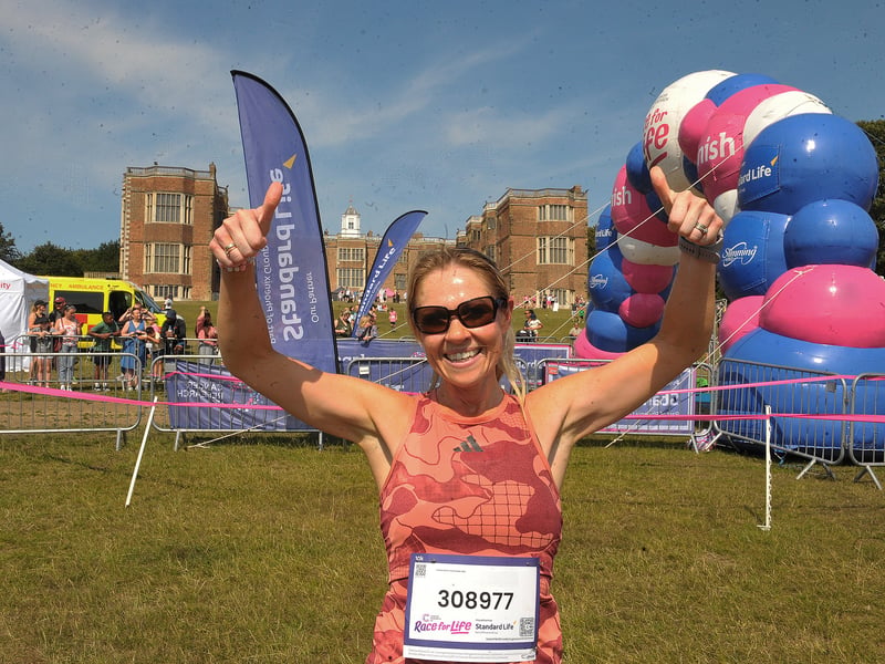 Steph Shields of Colton was the first female to finish in the 10K.