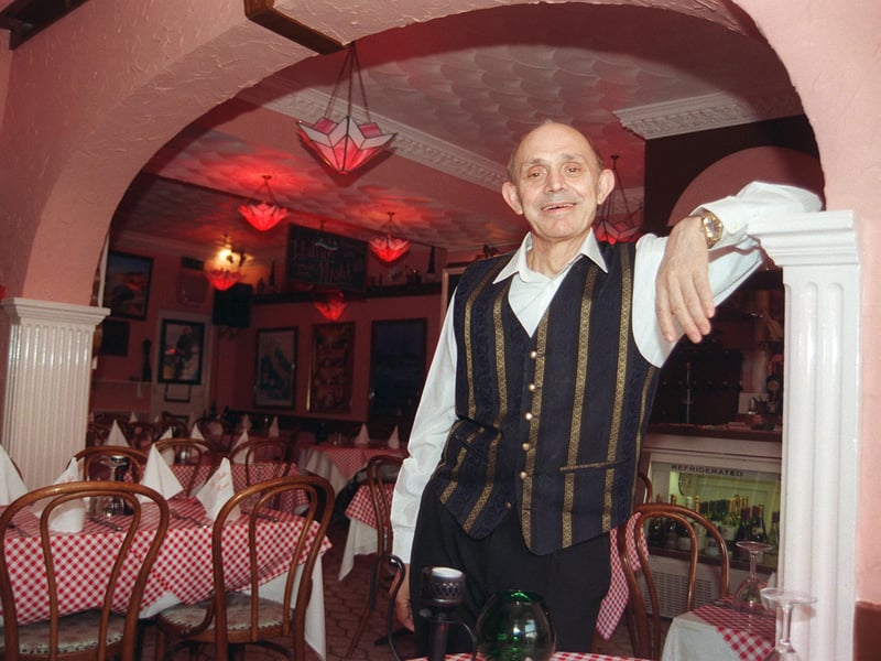 Toni Piletto in his restaurant La Bella Roma, on London Road, Sheffield