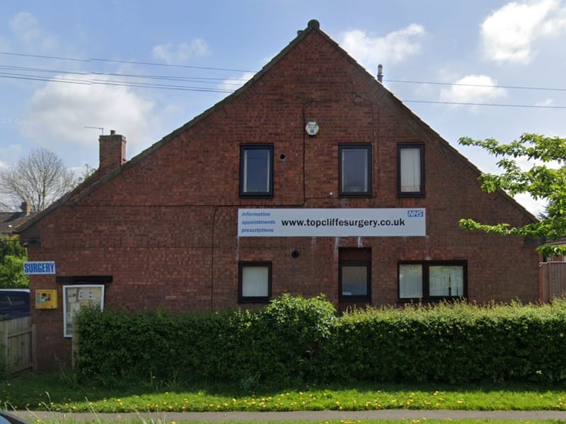 There were 240 survey forms sent out to patients at Topcliffe Surgery in Topcliffe, Thirsk. The response rate was 38%, with 89 patients rating their overall experience. Of these, 77% said it was very good and 21% said it was fairly good.