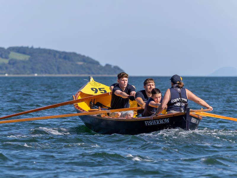 The Under 19 team from Musselburgh's Eskmuthe Rowing Club. 