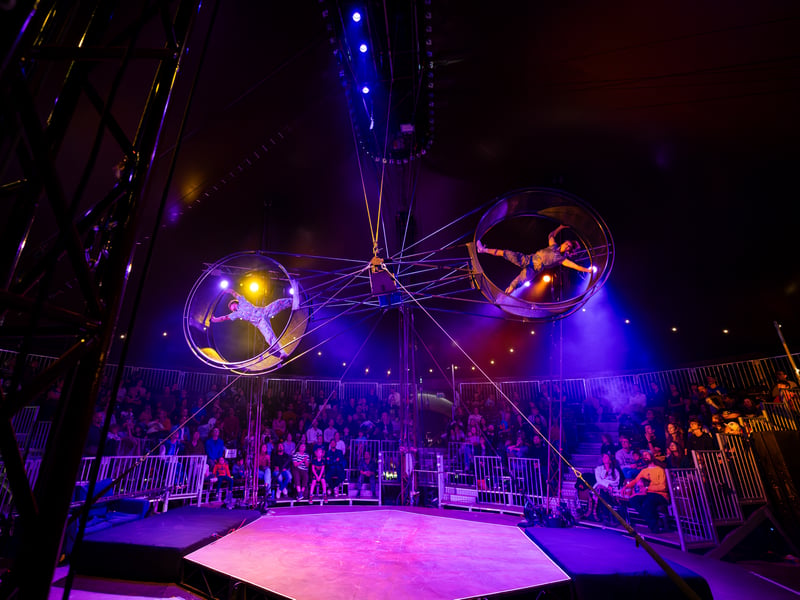 Revel Puck Circus are bringing three shows up to Edinburgh from their East London headquarters. First up is 'The Ruckus' which serves up a powerful mix of strong women, breathtaking aerials, human-sized balloons and cheeky circus joy for everyone. Then there's 'The Ugly Duckling' - a classic tale flips into the circus for Underbelly’s youngest audiences, where high-energy acrobatics and storytelling celebrate finding your tribe and embracing your uniqueness. Finally, expect sky-high thrills in 'The Nose Dive Assembly', a bold new circus show packed with trapeze artists, teeterboards, custom apparatus and the UK’s only female Wheel of Death duo. You can catch all three at Underbelly's Circus Hub from August 2-23.