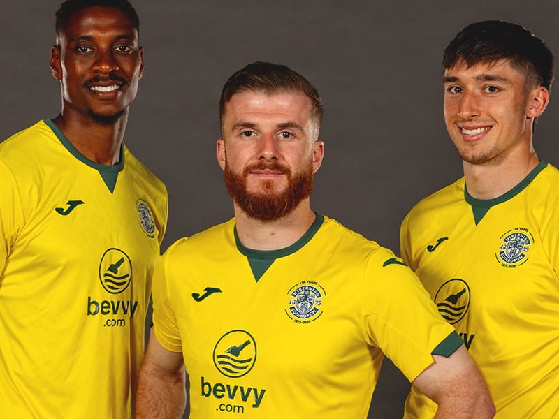 You can't beat a eye-catching yellow away shirt in our opinion, and while Hibs' new 150th anniversary kit has some faults, it's still getting the thumbs up from us. Gets marked down for the weird Dracula's fringe design on the collar, but that aside, Joma have done well to keep it smart, yet striking.