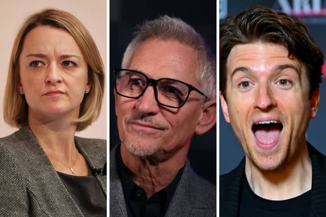 Three of the BBC's top earners for 2024/25.