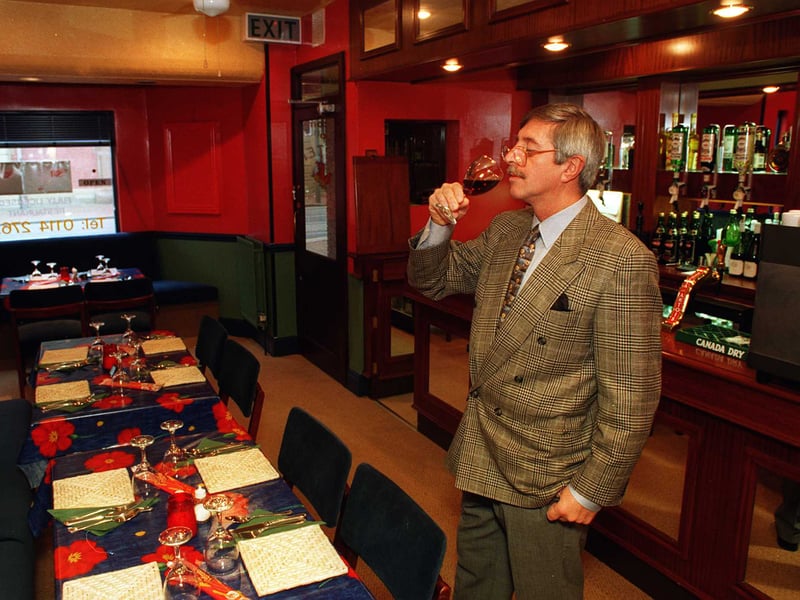 Manager James Clive pictured at Roosters Restaurant, Glossop Road, Sheffield, in 1997