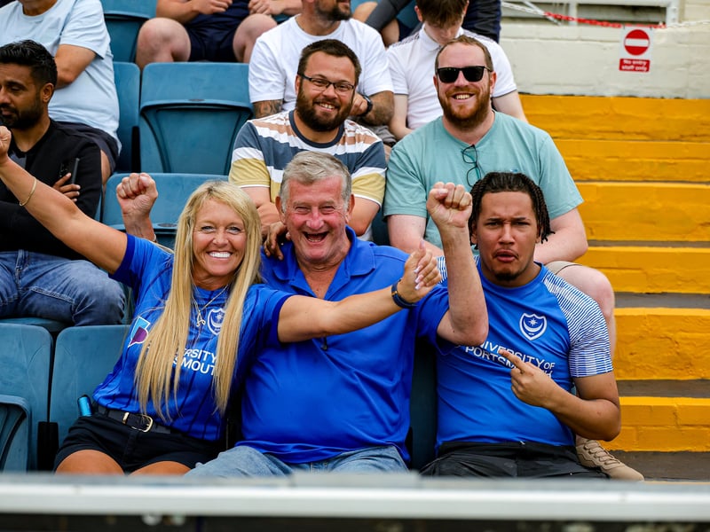 Pompey fans watched on at the Saunders Transport Community Stadium as the Blues continued their pre-season schedule against Farnborough. 