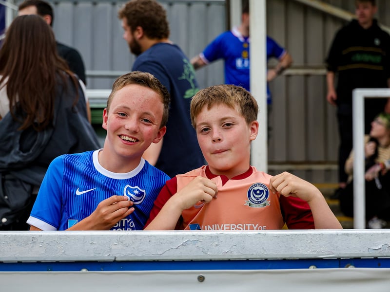 Pompey fans watched on at the Saunders Transport Community Stadium as the Blues continued their pre-season schedule against Farnborough. 