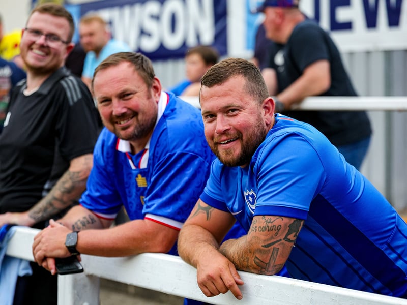 Pompey fans watched on at the Saunders Transport Community Stadium as the Blues continued their pre-season schedule against Farnborough. 
