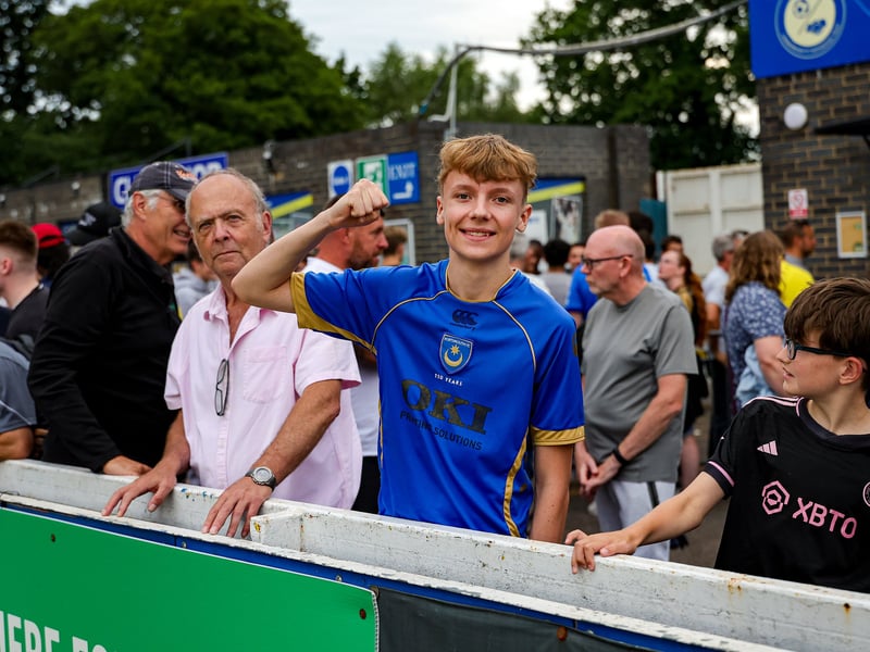 Pompey fans watched on at the Saunders Transport Community Stadium as the Blues continued their pre-season schedule against Farnborough. 