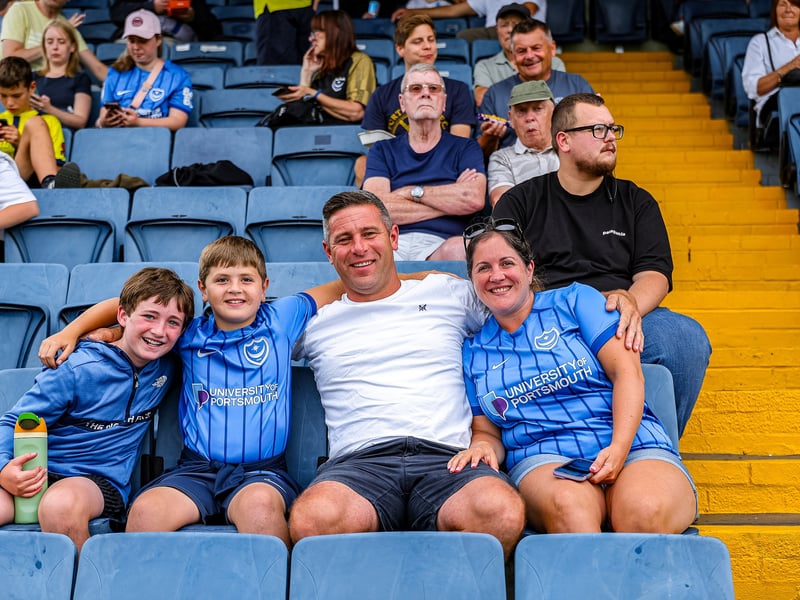Pompey fans watched on at the Saunders Transport Community Stadium as the Blues continued their pre-season schedule against Farnborough. 
