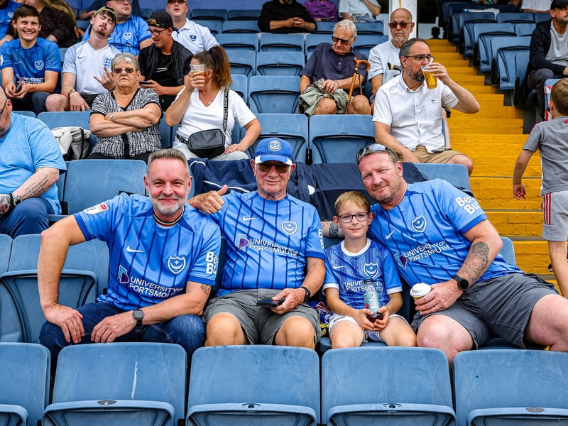 Pompey fans watched on at the Saunders Transport Community Stadium as the Blues continued their pre-season schedule against Farnborough. 