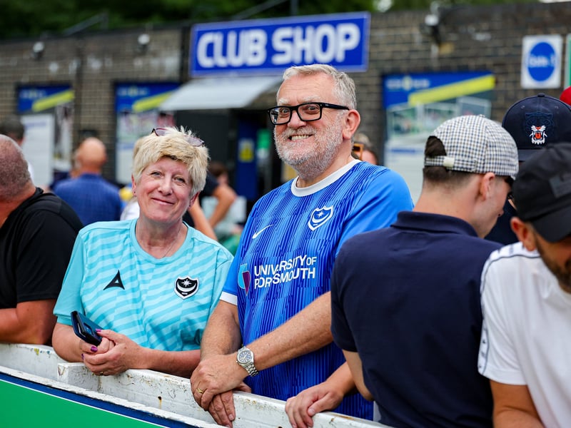 Pompey fans watched on at the Saunders Transport Community Stadium as the Blues continued their pre-season schedule against Farnborough. 
