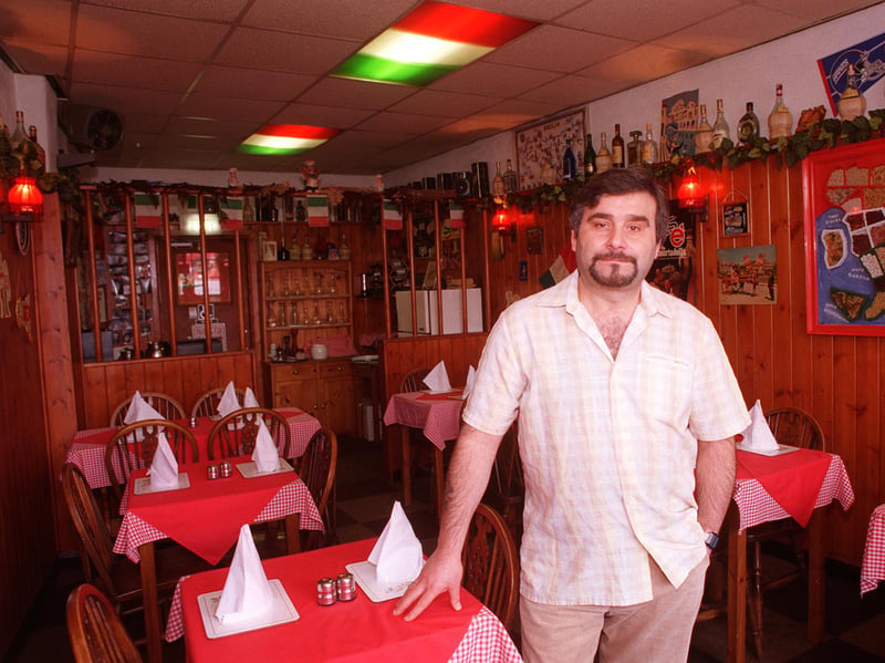Boss and chef Mimmo Mazzola at Al Caretto Italian Restaurant, London Road, Sheffield, in March 1998