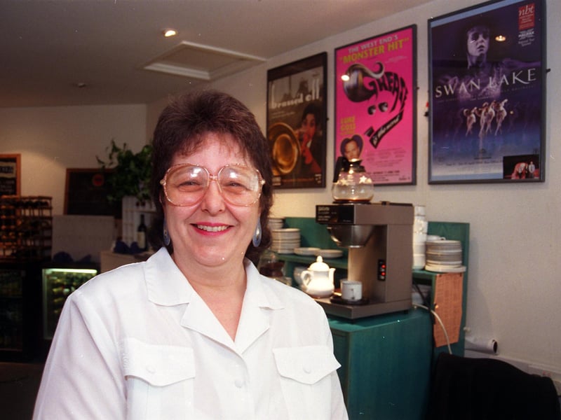 Marie Carr, restaurant manager at the Crucible Theatre, Sheffield, in April 1998