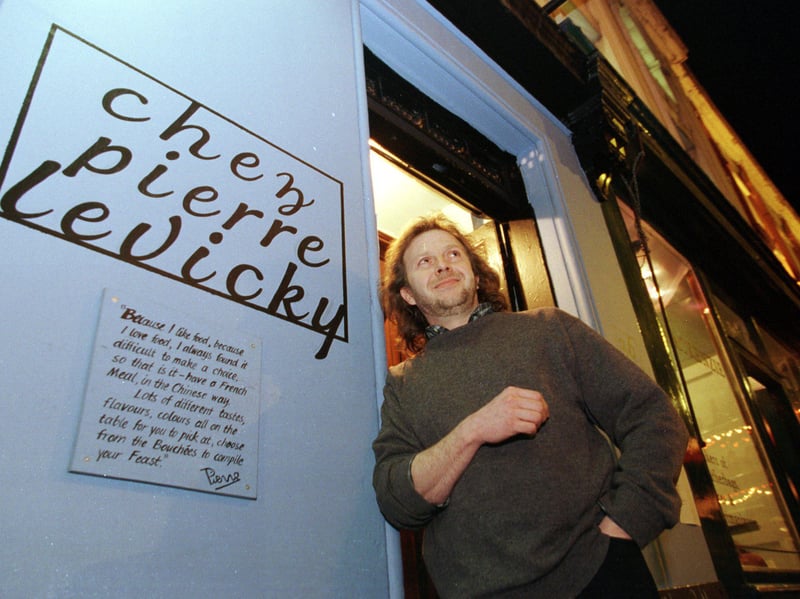 Chef Pierre Levicky at the Bleu restaurant, Victoria Street, Edinburgh, in 1998