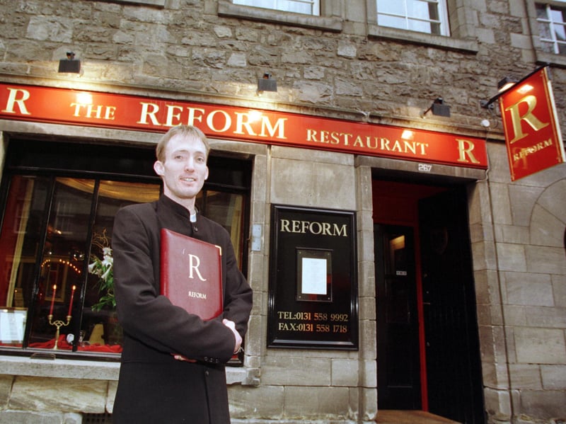 Manager Timothy C Devaney outside The Reform Restaurant, in March 1998
