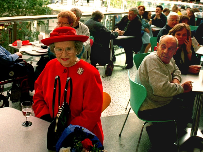 Queen lookalike Elizabeth Richard turned the heads of shoppers in April 1997.