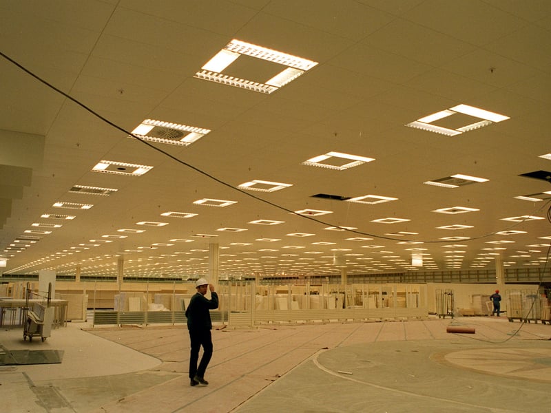 Inside Sainsbury's SavaCentre in January 1997.