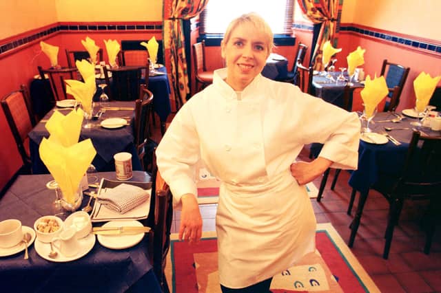 esley McEwan at McEwan's The Mugwump restaurant on Stafford Street, Edinburgh, in 1999