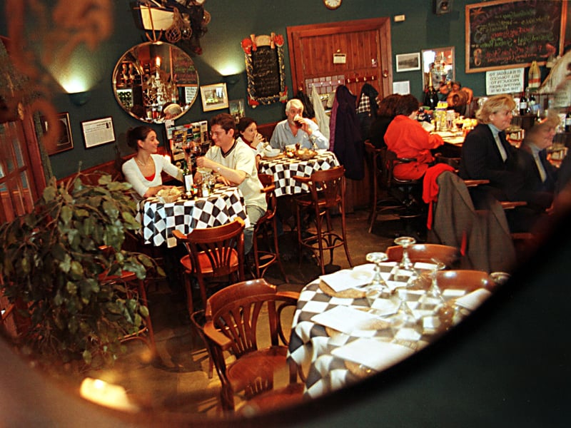 Diners at Fishers seafood restaurant in Leith pictured in November 1999