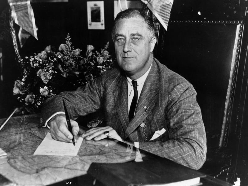 There is no official record of Franklin D. Roosevelt visiting Scotland, but it's rumoured he ventured north of the border when in Britain during World War 2 to visit the graves of his ancestors in Kirk of the Forest, in Selkirk.