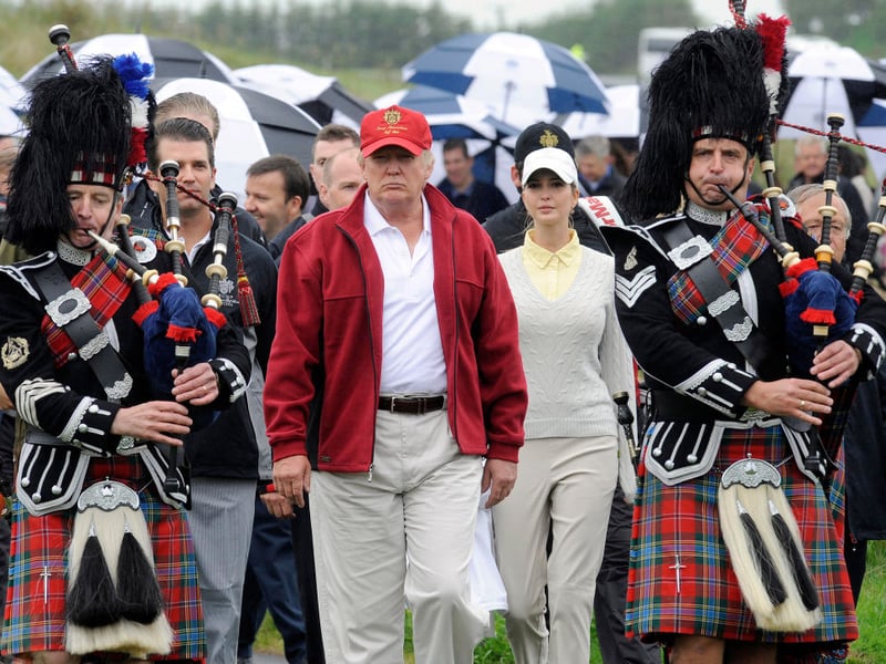Donald Trump's mother came from Scotland and the President has made much of his Scottish roots. He has made a number of trips to the country, most recently in 2023, to visit his golf courses at Turnberry and at the Menie estate, in Aberdeenshire.