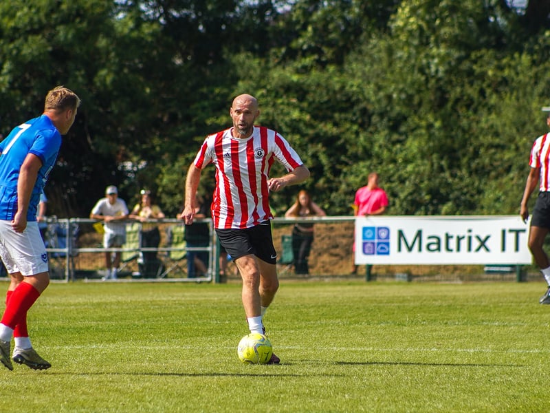 Portsmouth charity squad for the charity match for Sophie's Legacy at AFC Porchester between Premier League All-stars and Pompey legends. 


Picture: Alec Chapman