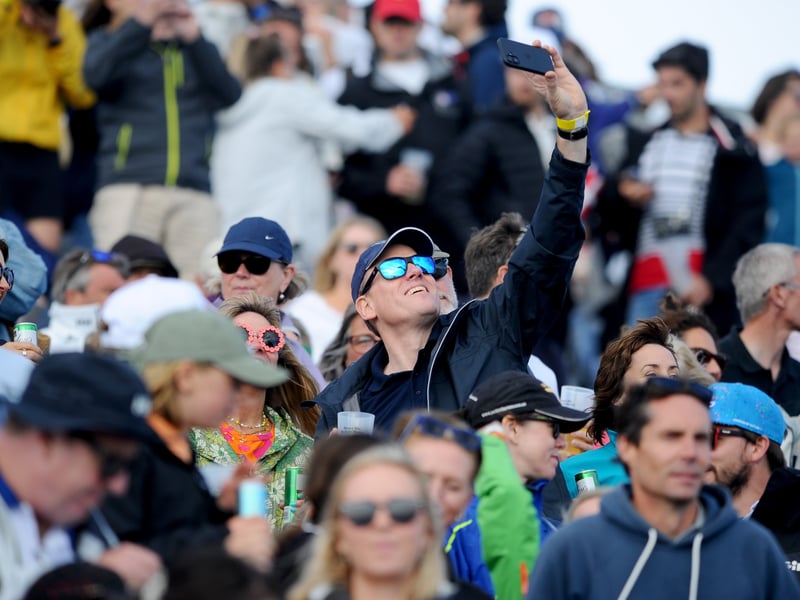 Pictured is: Crowds enjoying Pete Tong who finished off the SailGP weekend.
Picture: Sarah Standing (200725-698)
