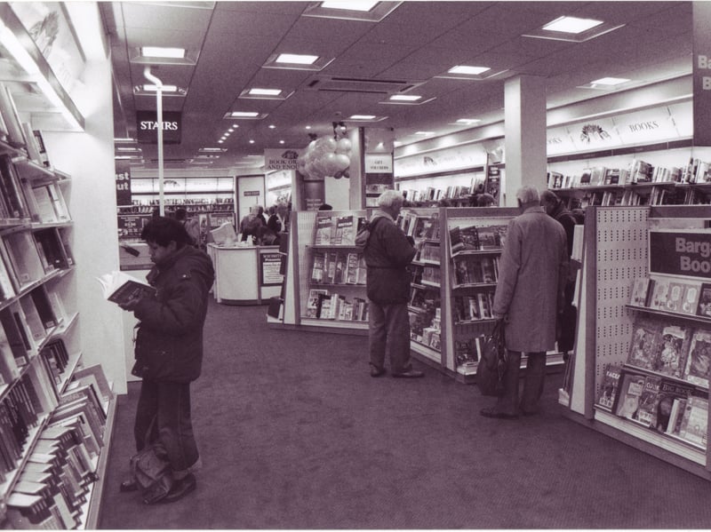 Customers checking out the books at WHSmith in Westborough, Lincolnshire, in 1995