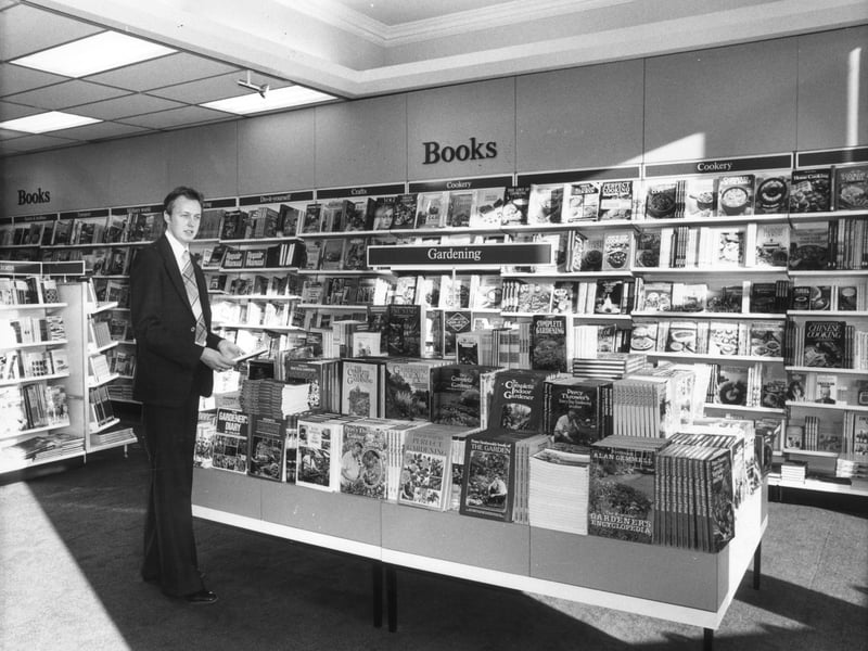 Deputy manager Chris Wortle inside a WHSmith store in 1979