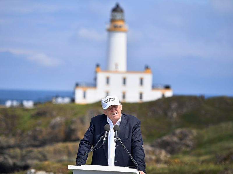 "I was just informed by Prime Minister Starmer of the United Kingdom, that they caught the terrorists who attacked the beautiful Turnberry, in Scotland. They did serious damage, and will hopefully be treated harshly. You cannot let things like this attack happen, and I greatly appreciate the work of Prime Minister Starmer, and UK law enforcement."