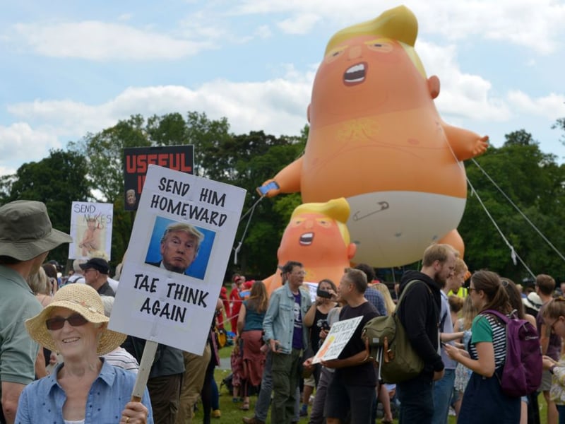 The Meadows was the centre of protests in Edinburgh.