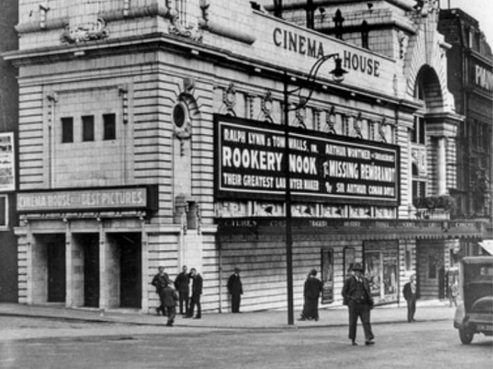 Cinema House, on what was then part of Fargate but was later renamed Barker's Pool, in 1932. It opened in 1913 and closed in 1961 before being demolished for redevelopment.