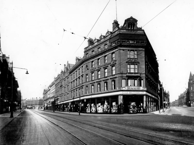 Cole Brothers department store, on the corner of Fargate and Church Street, Sheffield city centre, pictured sometime between 1920 and 1939