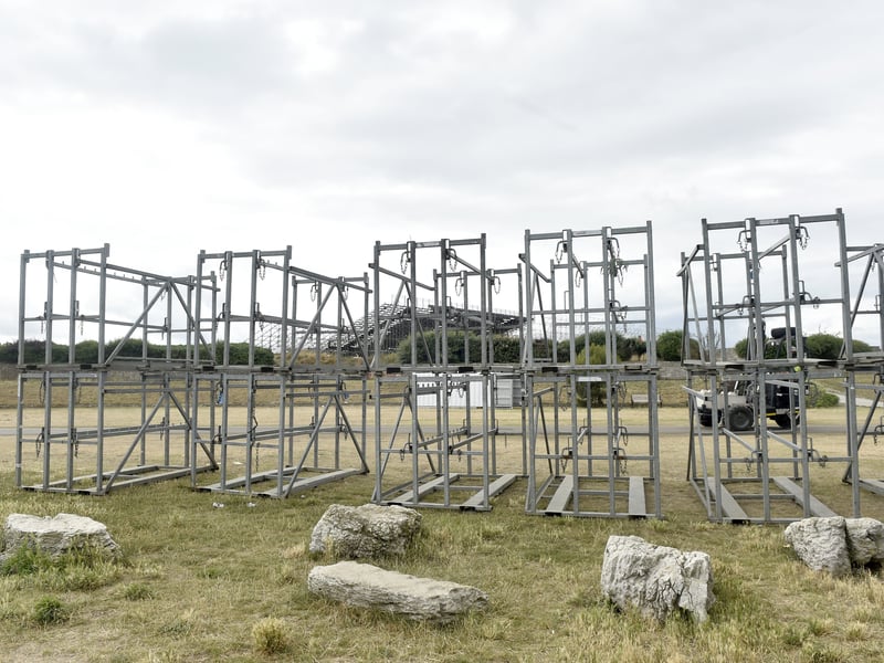 The clear up after the SailGP weekend in Southsea. 
Picture: Sarah Standing (220725-7170)