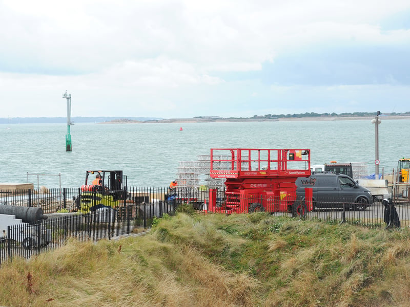 The clear up after the SailGP weekend in Southsea. 
Picture: Sarah Standing (220725-780)