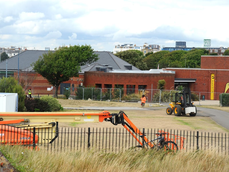 The clear up after the SailGP weekend in Southsea. 
Picture: Sarah Standing (220725-788)