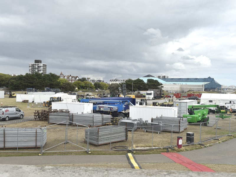 The clear up after the SailGP weekend in Southsea. 
Picture: Sarah Standing (220725-7174)