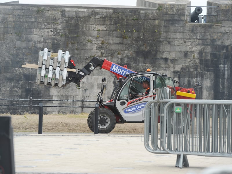 The clear up after the SailGP weekend in Southsea. 
Picture: Sarah Standing (220725-765)