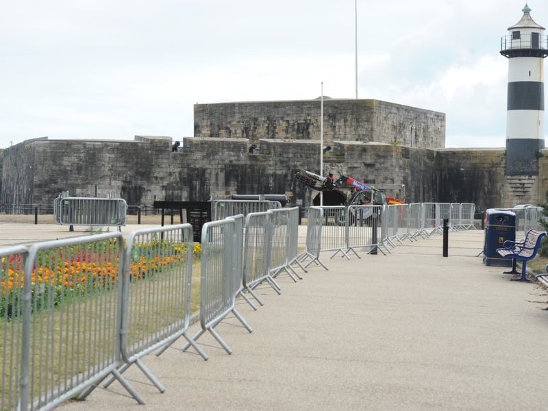 The clear up after the SailGP weekend in Southsea. 
Picture: Sarah Standing (220725-759)