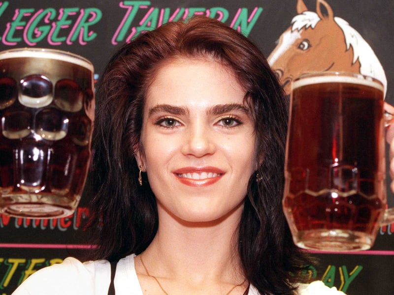 Jenny Cerenko, aged 21, of the St Leger Tavern, pictured in June 1999. She was believed to be Doncaster's youngest landlady at the time.