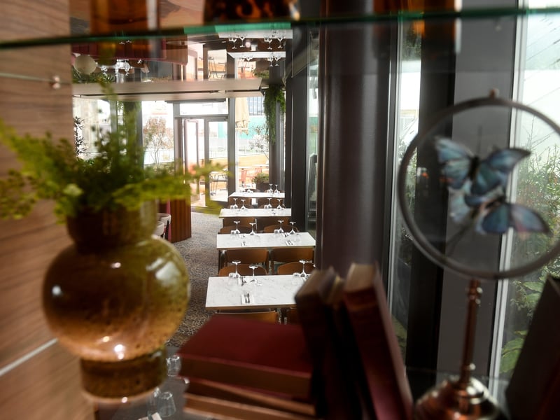 There's plenty of terrace seating for sipping cocktails in the sunshine.