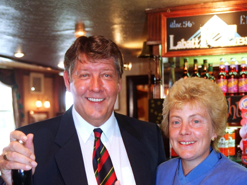 Dave and Mary Richardson, landlord and landlady of the Clifton Hotel, Rotherham, in 1997