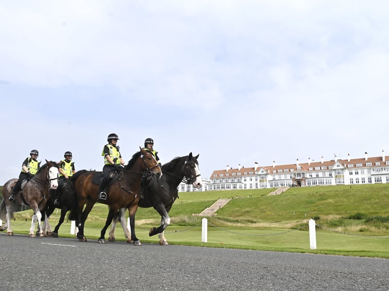 The policing operation for US President Donald Trump's visit is extensive. 