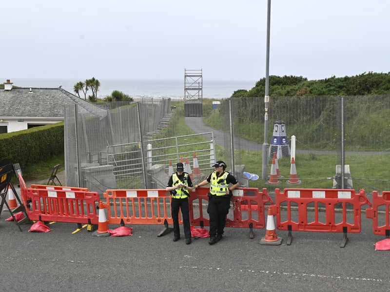 Extensive fencing has been erected around parts of the Trump Turnberry resort in South Ayrshire.
