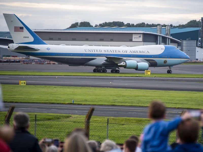 The moment the plane lands 